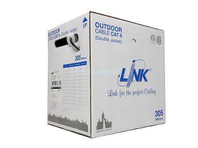 LINK US-9106OUT-1 CAT 6 UTP , PE OUTDOOR (Double Jacket)(Color Black) 100 M.*