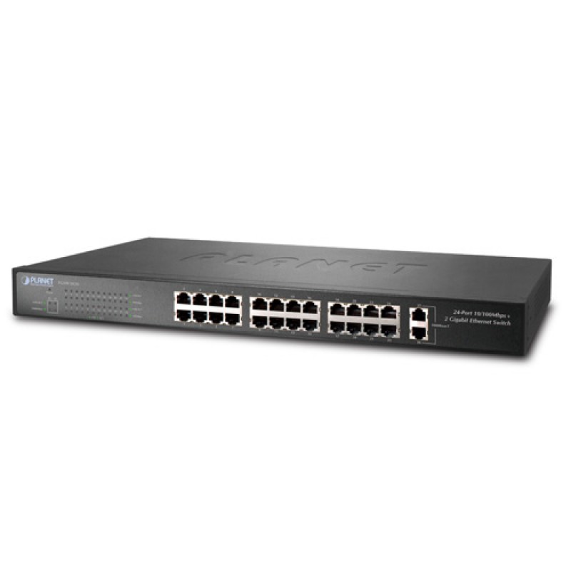PLANET FGSW-2620 24-Port 10/100Mbps + 2 Gigabit TP/SFP Layer 2 Managed Switch