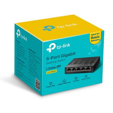 TP-LINK LS1005G 5-Port 10/100/1000Mbps Desktop Switch