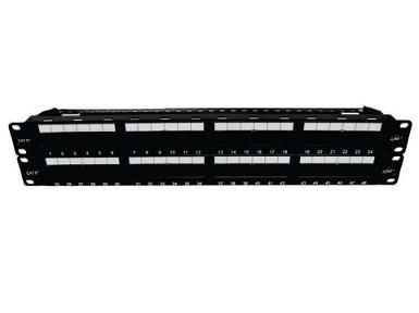 LINK US-3148A CAT 6+ PATCH PANEL 48 PORT (2U) w/management, Dust Cover, Label