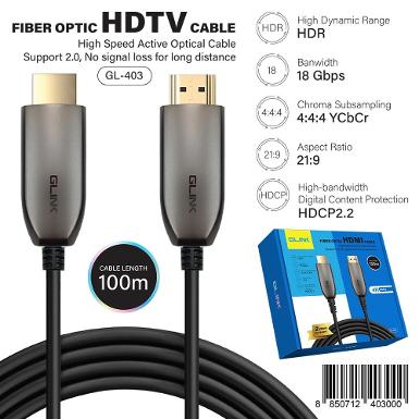 GLINK GL403-100M 100M HDTV Fiber Optical Glink GL403 4K 100M