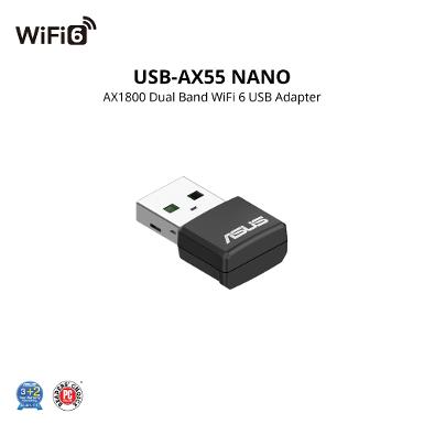 ASUS USB-AX55 Nano AX1800 Dual Band WiFi 6 USB Adapter