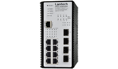 Lantech IPES-3408DFSP 8 10/100TX + 4 1000 SFP L2+ PoE at/af Industrial Managed Ethernet Switch