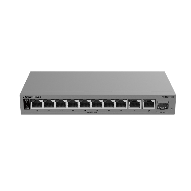 SWITCH Ruijie RG-ES211GS-P, 10-Port Gigabit Smart Cloud-Managed PoE Switch with 1-Port SFP
