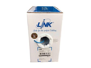 LINK US-9106A CAT 6 UTP (250 MHZ) w/Cross Filler, 24 AWG, CM (Color Blue) 305 M. /Pull Bx.