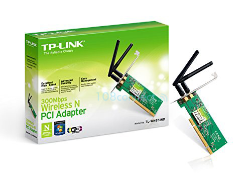 TP-LINK  TL-WN851ND 300Mbps Wireless PCI Adapter, 2*3dBi Antennas