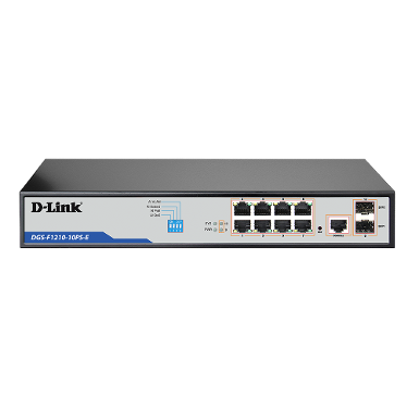 D-LINK DGS-F1210-10PS-E 10-Port Gigabit Smart Managed PoE+ Switch
