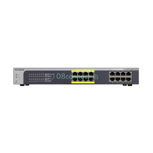 NETGEAR JGS516PE 16 Port Gigabit Ethernet PoE Smart Managed Plus Switch with 8-Ports PoE(85W)