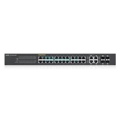 ZyXEL GS1920-24HPv2 24-Port Smart Managed Gigabit PoE+ Switch w/ 4x SFP Combo Ports (375W)