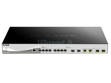 D-LINK DXS-1210-12TC/E 8-port UTP 10GBASE-T, 2-port 10G SFP+, 2-port UTP 10GBASE-T/10G SFP+ Combo